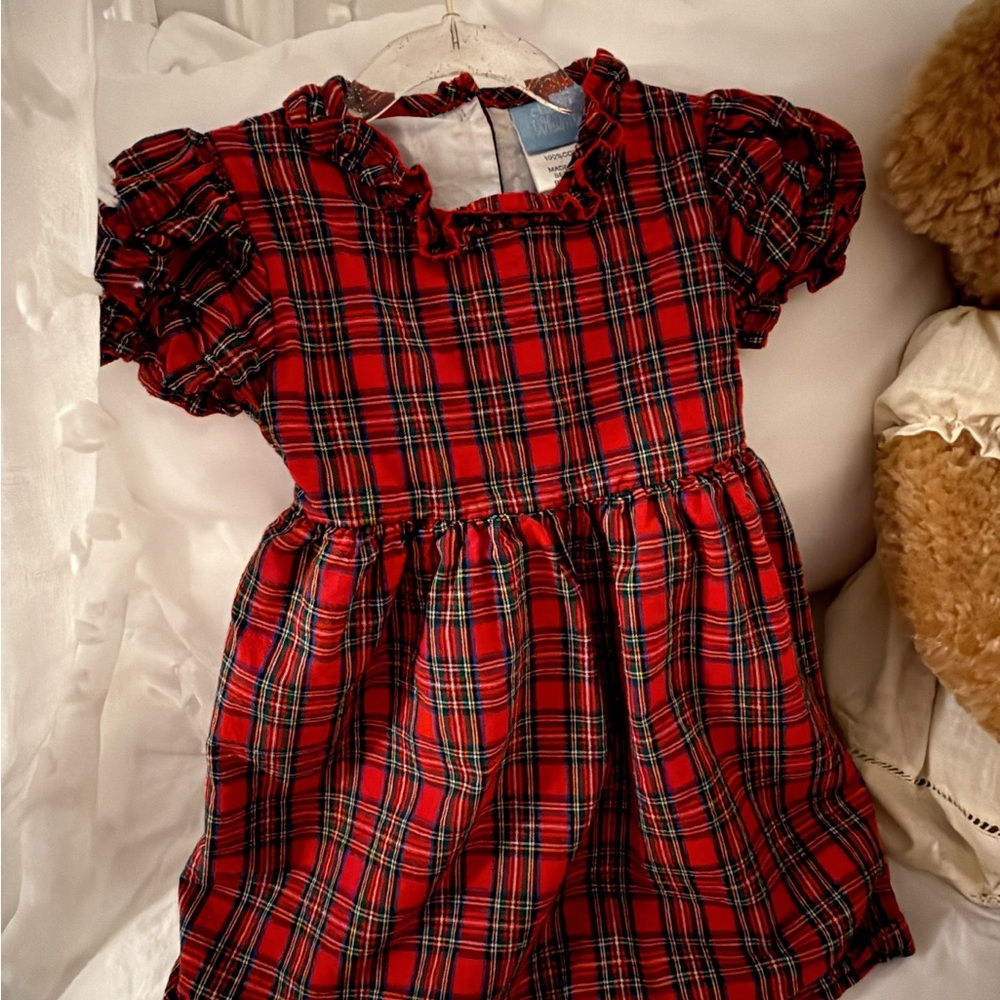Plaid Red Kids Formal Dress